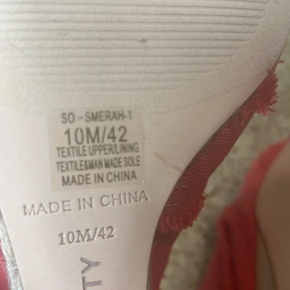 Sole Society Red Casual Bowknot Comfy Slip On Sandal Size 10 - Picture 7 of 7